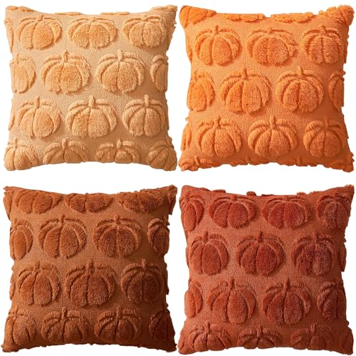 VEEKAY 4 Stück Herbstdeko Kissenbezug 45x45cm,Dekorative Kissenbezug Erntedankfest,Thanksgiving Kissenbezüge,für Sofa Bett Couch Home VEEKAY 4 Stück Herbstdeko Kissenbezug 45x45cm,Dekorative Kissenbezug Erntedankfest,Thanksgiving Kissenbezüge,für Sofa Bett Couch Home von VEEKAY