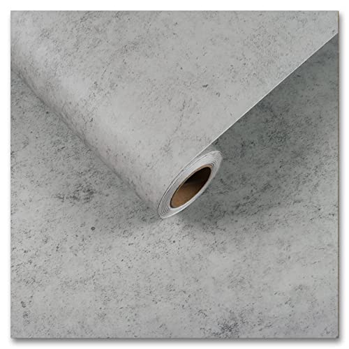 VEELIKE Klebefolie Betonoptik 60cm x 900cm Tapete Betonoptik Grau Retro Vintage Wandtapete Industrial Tapeten Wohnzimmer Deko Badezimmer Küchentapete Wand Abwaschbar Küchenrückwand Arbeitsplatte Vinyl von VEELIKE