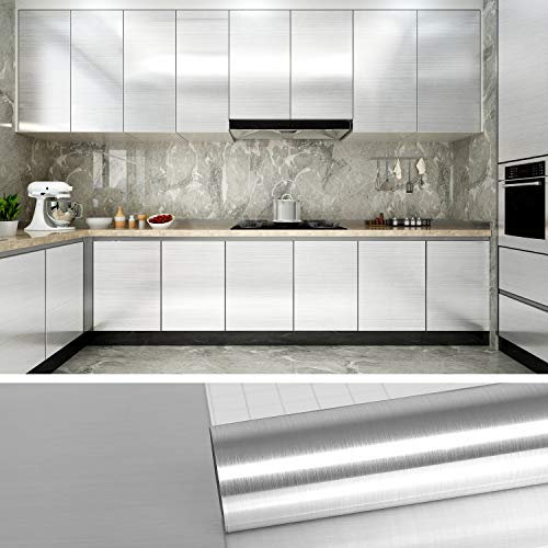 VEELIKE Küchenrückwand Folie Tapete Klebefolie Möbelfolie Abwaschbare Tapete Küche Selbstklebend Küchenschränke Wand Tapeten Küchentapete Vinyl Dekofolie für Möbel Küchenarbeitsplatte 40cm x 600cm von VEELIKE