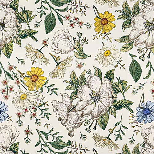 VEELIKE Matt Wandaufkleber mit Gänseblümchen Muster Selbstklebende Klebefolie 45cm x 300cm Wasserdicht Möbelaufkleber für Wand, Zimmer, Tisch oder Schrank von VEELIKE