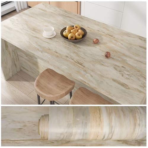 VEELIKE Onyx Marmor Folie Klebefolie Marmoroptik Beige Arbeitsplatte Folie Küche Wandfolie Tapete Badezimmer Wasserfest Esszimmer Mamorfolie Selbstklebend Marmor Tapete Beige Tisch 40 cm × 300 cm VEELIKE Onyx Marmor Folie Klebefolie Marmoroptik Beige Arbeitsplatte Folie Küche Wandfolie Tapete Badezimmer Wasserfest Esszimmer Mamorfolie Selbstklebend Marmor Tapete Beige Tisch 40 cm × 300 cm von VEELIKE