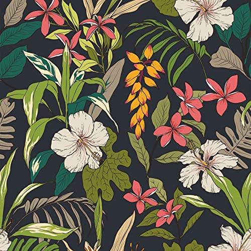VEELIKE Tapete Selbstklebend Blumen Weiß Schrankpapier Vintage Blumentapete Fototapete Schlafzimmer Romantik Küchentapete Abwaschbar Wand Dekoration Wohnzimmer Modern Möbelfolie Muster 44.5cm×300cm von VEELIKE