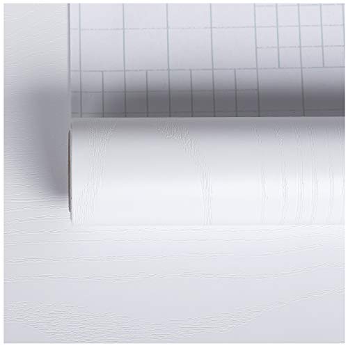 VEELIKE Weiße Tapete Abnehmbares, leicht zu reinigendes, selbstklebendes Kontaktpapier 60 cm × 9 m VLE-UCYC-024-WT-9 von VEELIKE