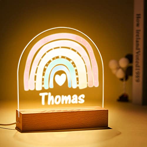 VEELU LED Lampe Nachtlicht Kinder Personalisierte Geschenke Baby mit Name Arcyl Nachtlampe Raumdekoration Geschenk für Mädchen Junge Kinder Geburtstagsgeschenk von VEELU