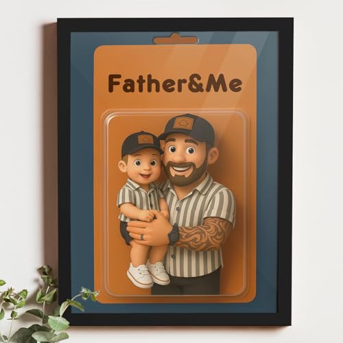 VEELU Vatertagsgeschenk Für Papa Personalisierte Mini Figuren Bilderrahmen Mit Foto & Text 3d Cartoon Portrait Geschenk Innovatives Foto Geschenk Für Männer Frauen VEELU Vatertagsgeschenk Für Papa Personalisierte Mini Figuren Bilderrahmen Mit Foto & Text 3d Cartoon Portrait Geschenk Innovatives Foto Geschenk Für Männer Frauen von VEELU