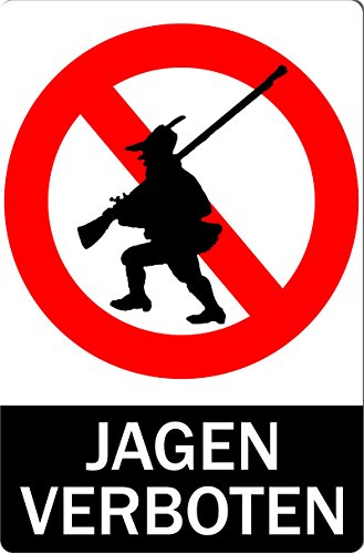 +++ GEGEN Jagd Jägerei verboten VEGAN - Metall Warnschild ALU Fun Schild Sign - Veg 16 +++ GEGEN Jagd Jägerei verboten VEGAN - Metall Warnschild ALU Fun Schild Sign - Veg 16 von VEGAPRINT
