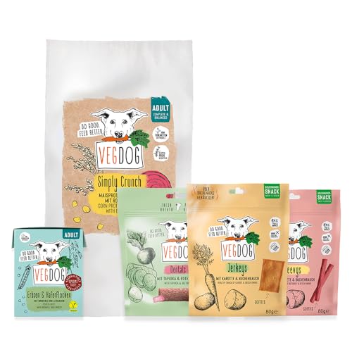VEGDOG Simply Starter Probierbundle mit hypoallergenem Alleinfutter und Snacks, Einsteiger Paket VEGDOG Simply Starter Probierbundle mit hypoallergenem Alleinfutter und Snacks, Einsteiger Paket von VEGDOG