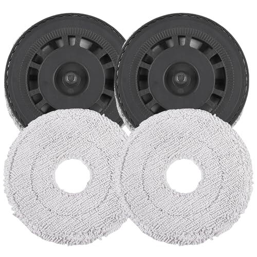 VEGOATY 2 Mopptücher mit Ersatzhalterung, Wischplatten L20 Ultra Zubehör, Wischplatten für L10s Pro Ultra Heat / X40 Ultra / X40 Master / L40 Ultra, Roboter Staubsauger Wischpad Bodenreinigung von VEGOATY