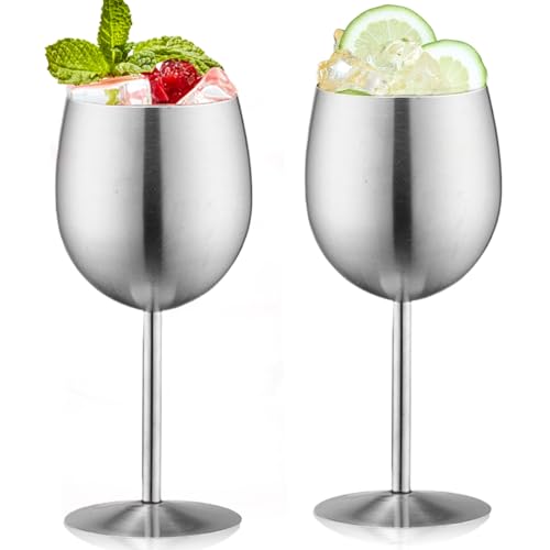VEGOATY Cocktailgläser Aus Edelstahl Mit Stiel, 2er Set 500ml Edelstahl Weingläser, Weinbecher Weinglas Rotweinglas, Unzerbrechlich Weingläser Set ür Partys, Outdoor-Events, Reisen, Pool (Schwarz) VEGOATY Cocktailgläser Aus Edelstahl Mit Stiel, 2er Set 500ml Edelstahl Weingläser, Weinbecher Weinglas Rotweinglas, Unzerbrechlich Weingläser Set ür Partys, Outdoor-Events, Reisen, Pool (Schwarz) von VEGOATY