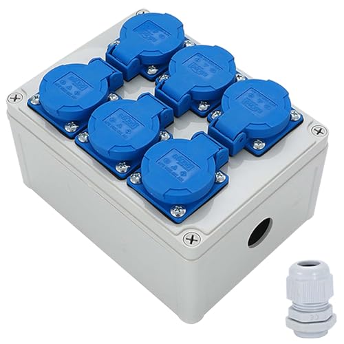 Wandverteiler Stromverteiler 6x 230v 16A, Baustromverteiler Wandverteiler, Baustromverteiler Für Indoor/Outdoor-Bereich, Werkstätten Und Fabriken, Stromverteiler Aussen Wasserdicht Ip54, Leergehäuse Wandverteiler Stromverteiler 6x 230v 16A, Baustromverteiler Wandverteiler, Baustromverteiler Für Indoor/Outdoor-Bereich, Werkstätten Und Fabriken, Stromverteiler Aussen Wasserdicht Ip54, Leergehäuse von VEGOATY