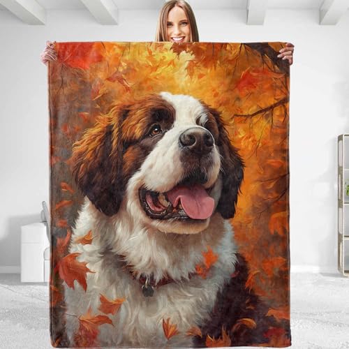 VEGlkj Bernhardiner-Hundedecke, Plüsch, weich, bequem, leicht, warm, flauschig, gemütlich und fusselfrei, Flanell-Überwurf, perfekt für Couch, Reisen, Bett, Büro, Outdoor, 127 x 152 cm VEGlkj Bernhardiner-Hundedecke, Plüsch, weich, bequem, leicht, warm, flauschig, gemütlich und fusselfrei, Flanell-Überwurf, perfekt für Couch, Reisen, Bett, Büro, Outdoor, 127 x 152 cm von VEGlkj