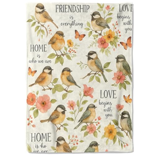 VEGlkj Fleecedecke mit tropischem Flamingo-Blumenmuster, 127 x 152,4 cm, dunkles botanisches rosa Vogel-Überwurf, weich, gemütlich, leicht, ideal für Bett, Wohnzimmer, Heimdekoration, Mädchengeschenke VEGlkj Fleecedecke mit tropischem Flamingo-Blumenmuster, 127 x 152,4 cm, dunkles botanisches rosa Vogel-Überwurf, weich, gemütlich, leicht, ideal für Bett, Wohnzimmer, Heimdekoration, Mädchengeschenke von VEGlkj