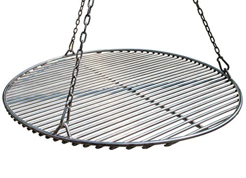 VEIKIN DESIGN Edelstahl Grillrost Rund Ø 50 cm, Profi Grillrost für Schwenkgrill, Massive Ausführung, Gastronomie Grillrost, Handarbeit aus Deutschland von VEIKIN DESIGN