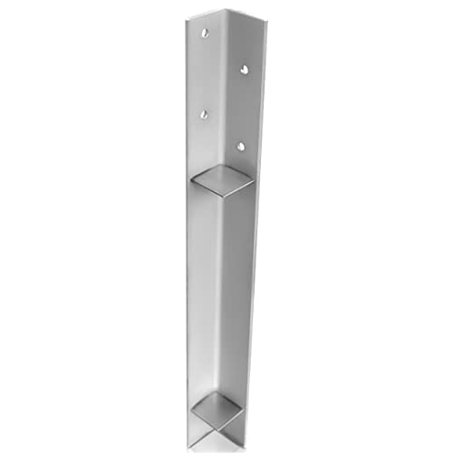 Winkelanker Edelstahl 60x60x600mm aus deutschem Metallbaubetrieb. Massive Profi-Ausführung. Anthrazit matt pulverbeschichtet RAL7016. Bodenanker, Erdanker, Pfostenschuh für Spielhaus, Carport von VEIKIN DESIGN