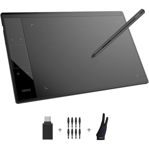 Grafiktablett VEIKK A30 V2 mit 4 Sensortasten und einem Gestenpad, 10x6 Zoll Pen Tablet mit Batterielosem Stift und 8192 Professionellen Druckstufen, Kompatibel mit Win/Linux/Android/Mac Grafiktablett VEIKK A30 V2 mit 4 Sensortasten und einem Gestenpad, 10x6 Zoll Pen Tablet mit Batterielosem Stift und 8192 Professionellen Druckstufen, Kompatibel mit Win/Linux/Android/Mac von VEIKK