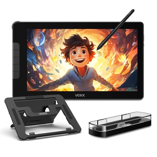 Grafiktablett mit Display mit 16384 Ebenen VEIKK Studio 16, 15,6 Zoll Drawing Tablet mit Display hatTilt-Funktion und 5 Drucktasten+1 Touch-Leiste,kompatibel mit Windows Mac-Ideal für Fernunterricht Grafiktablett mit Display mit 16384 Ebenen VEIKK Studio 16, 15,6 Zoll Drawing Tablet mit Display hatTilt-Funktion und 5 Drucktasten+1 Touch-Leiste,kompatibel mit Windows Mac-Ideal für Fernunterricht von VEIKK