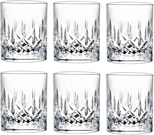 VEILEDGEM [Look like Glass 266 ml Set of 6 Tritan Plastic Drinking Glasses Dishwasher Safe BPA Free Unbreakable Juice Glasses Acrylic Tumblers Reusable Highball Water Glasses von VEILEDGEM