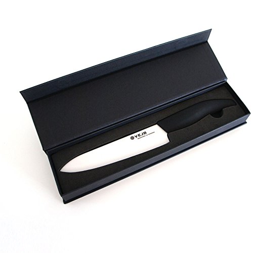VEJB Professionelles Keramik Chefkochmesser Kochmesser Küchenmesser scharfes Keramikmesser in Premium Geschenkverpackung (Weiß, 16cm) von YAMOOCO