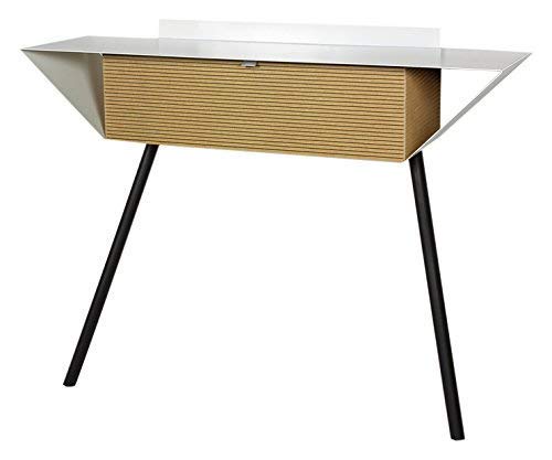 VEJTSBERG Anlehnschrank LS-02-stripes, Pulverbeschichtetem Metall, MDF, weiß, 100 x 28 x 75 cm von VEJTSBERG