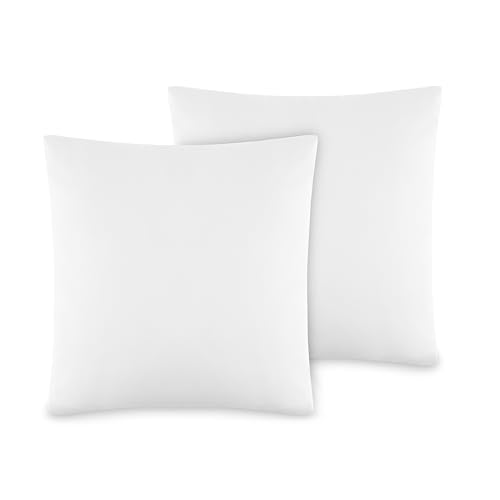 VEL VET HOME VelvetHome Deluxe 2er Set Kissenbezug 40x40 cm Made in EU Hohe Qualität Kopfkissenbezug mit Reißverschluss 100% Baumwolle Kissenhülle 40x40 Weiß von VEL VET HOME