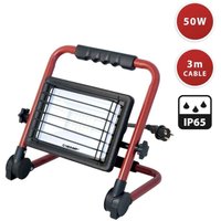 WAINGRO LED SMD 50W Strahler mit klappbarem Aluminiumständer und 3m Kabel VELAMP von VELAMP