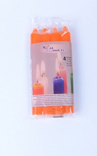 PACK 4 VELAS CILÍNDRICAS - 175X20 MM - NARANJA PACK 4 VELAS CILÍNDRICAS - 175X20 MM - NARANJA von VELAS LUMAR