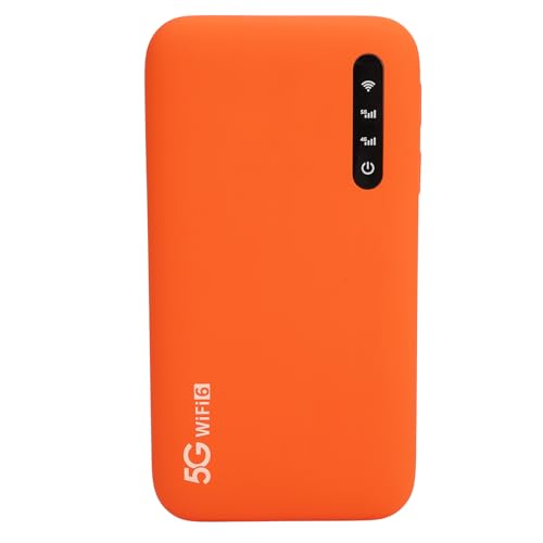 Mobiler 5G-Hotspot, 6100-mAh-Akku, Tragbarer Dualband-WiFi6-Router mit SIM-Kartensteckplatz, Unterstützt 16 Geräte, IP67-zertifiziertes Design, WiFi6-Akku-Hotspot mit Hoher von VELATEMOR