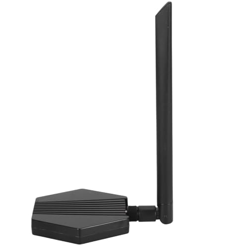 USB-Adapter für PC, Netzwerkadapter für Desktop mit 2,4 GHz, 5 GHz High Gain Dual Band 5 DBi Antenne, Unterstützt 10 8 7 XP von VELATEMOR