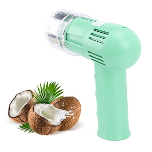 VELATEMOR Elektrischer Kokosnussöffner, Automatisches Kokosnussöffnungswerkzeug, 304 Edelstahl Elektrer Puncher für Junge und Reife Kokosnüsse (GREEN) von VELATEMOR