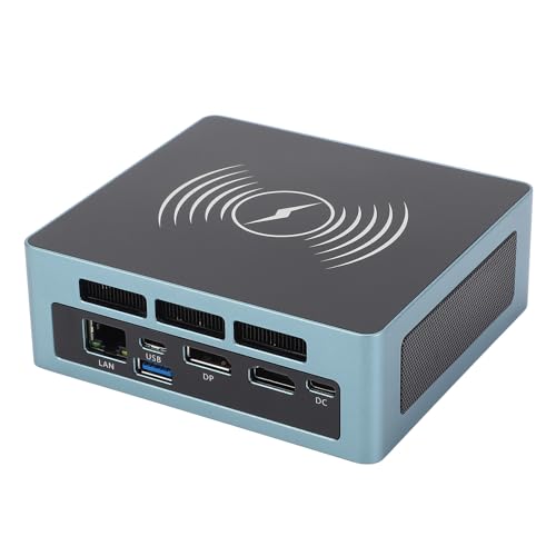 VELATEMOR Kleiner Desktop-Computer, small-Computer mit Integriertem WLAN, Intelligentes small-PC-Kühlsystem mit Kabelloser Ladefunktion. mit 300M Netzwerkkarte für Office Business von VELATEMOR