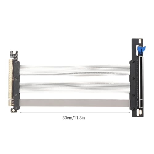 VELATEMOR PCIE 5.0 Riser Cable 16x mit 128 GBs, EMI -abgeschirmtes GPU -Verlängerung für RTX5090 4090 RX7900XTX, Rückwärts Kompatible ITX Water Cooling Gaming PC M.2 SSD -Expansion (30cm) von VELATEMOR
