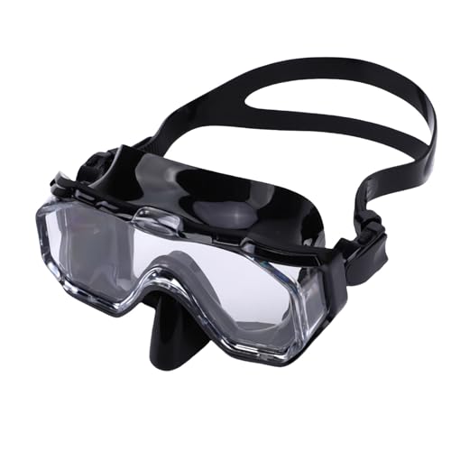 VELATEMOR Schwimmbrille für Erwachsene mit Nasenabdeckung, 180 Grad Wide View Objektiv Schwimmbrillen Bequemer Silikonrock Schnellanpassungsgurt von VELATEMOR