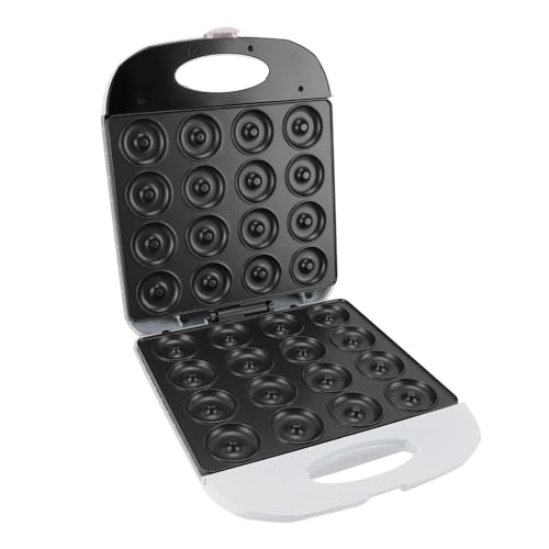 VELATEMOR Sus Aluminium Mini Donut Maker 1400W 16 Löcher Elektrische Donut -Pressmaschine für Zuhause - Schnellheizung Effizienter Backen (EU -Stecker 220 V) von VELATEMOR