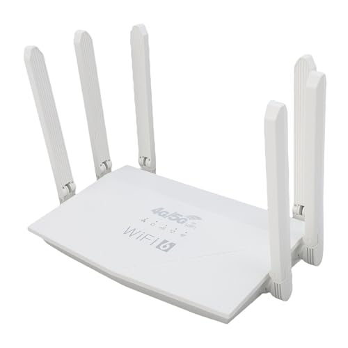 VELATEMOR WiFi6 4G Let Wireless Router, 6 Antennendesign, Deckt Bis zu 3200 Quadratmeter Ft, 32 Geräte, 300 Mbit/S WiFi Internet Router mit SIM -Kartensteckplatz ab von VELATEMOR