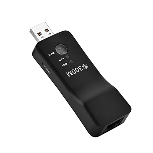 VELATEMOR Wireless USB -WiFi -Adapter, 300 M USB Wireless Repeater, Signalverstärker AP WiFi Smart TV -Netzwerkadapter für Desktop Computernetzwerk von VELATEMOR