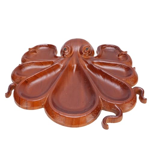 VELATEMOR Wurstwurstplatte, Oktopus -Form -Käsebrett, Ocaen Themeed Perty Snack Tablett für Käse, Nüsse, Früchte Fleisch, Einzigartiges Servierbrett für Käse Vorspeisen (Oktopus a) von VELATEMOR