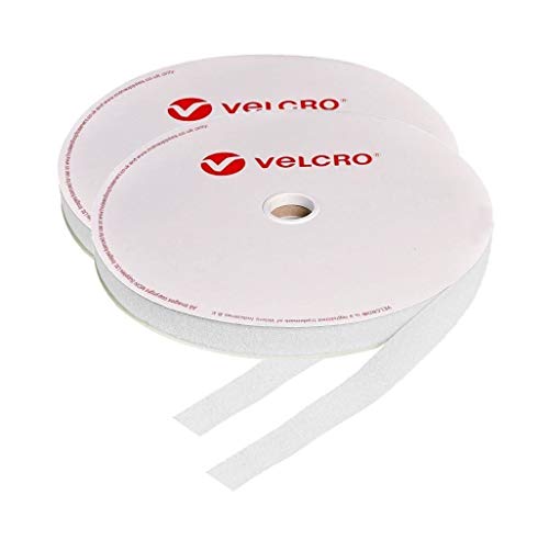 20 mm Velcro® Haken & Schlaufe weiß zum Aufnähen, 2 m von VELCRO Brand