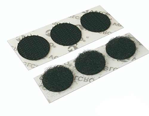 Velcro® Münzen zum Aufkleben, 13 mm, selbstklebende Punkte, doppelseitige Klebepads, starke Klebepunkte, nur Haken, 1550 Münzen (volle Rolle)) Schwarz von VELCRO Brand