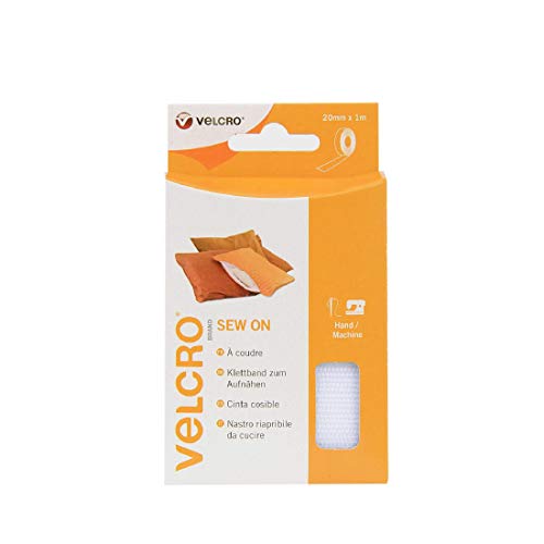 Velcro VEL-EC60298 Klebeband Brand Klettband zum Aufnähen-20mm x 1 m Rolle-Weiss, 20mm x 1m Velcro VEL-EC60298 Klebeband Brand Klettband zum Aufnähen-20mm x 1 m Rolle-Weiss, 20mm x 1m von VELCRO Brand