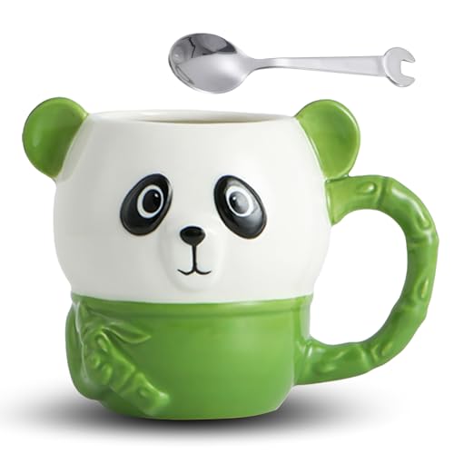 VELCUMA Keramiktasse Panda, 3D Tier Kaffeetasse, Personalisierter Panda-Becher, Geschenkidee für Männer, Frauen, Freunde oder Büro, 500 ml von VELCUMA
