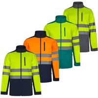 Av 306006 zweifarbige, Warnschutz-Softshelljacke - l - Blau/Gelb - Velilla von VELILLA