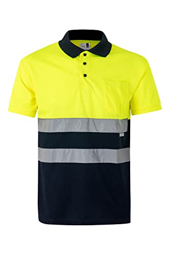 VELILLA Herren Velilla 173; zweifarbiges Poloshirt, kurzärmlig, vorne; Farbe Marineblau und Neongelb; Größe Ropa Labor, Marineblau, Neongelb, L EU VELILLA Herren Velilla 173; zweifarbiges Poloshirt, kurzärmlig, vorne; Farbe Marineblau und Neongelb; Größe Ropa Labor, Marineblau, Neongelb, L EU von VELILLA