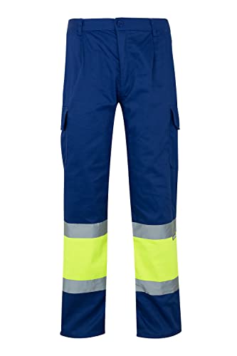 Velilla 156 - Signalhose (Größe L) Farbe blau und gelb fluoreszierend von VELILLA