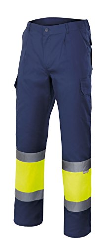 Velilla 156 - Signalhose (Größe S) Farbe marineblau und gelb fluoreszierend von VELILLA