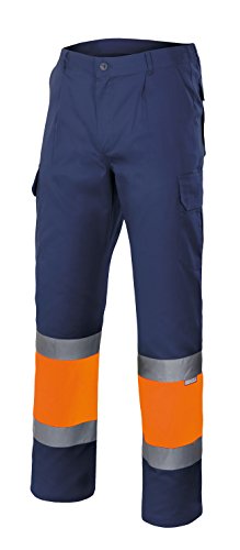 Velilla 156 - Signalhose (Größe XXL) Farbe marineblau und orange fluoreszierend von VELILLA