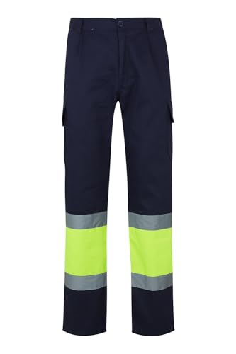 Velilla 157 - Signalhose (Größe S) Farbe marineblau und gelb fluoreszierend von VELILLA