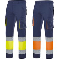 303002S Warnschutz Arbeitshose - xxl - Blau und Orange - Velilla von VELILLA