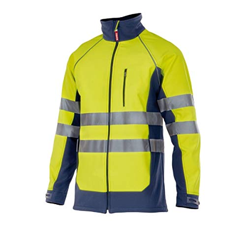 Velilla 306001; Softshell-Jacke, zweifarbig, Marineblau und Neongelb, Größe XL von VELILLA