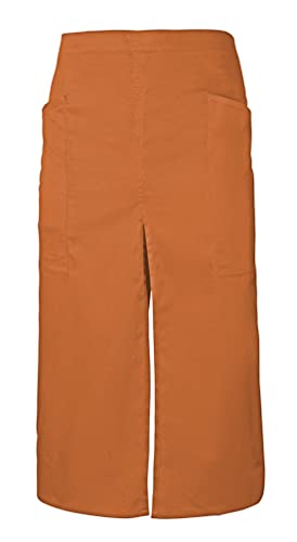 Velilla Lange Schürze mit Öffnung und Taschen, Unisex, für Erwachsene, orange, One size von VELILLA