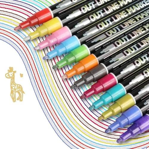 Acrylstifte für Steine Bemalen Acryl Stifte Marker Steinmalerei Steinmalstifte Multimarker Wasserfest Acrylfarben Stift Stein Holz Textil Keramik Glasmalstifte Lackstifte Set (1-5 mm, Millimeter) von VELLES
